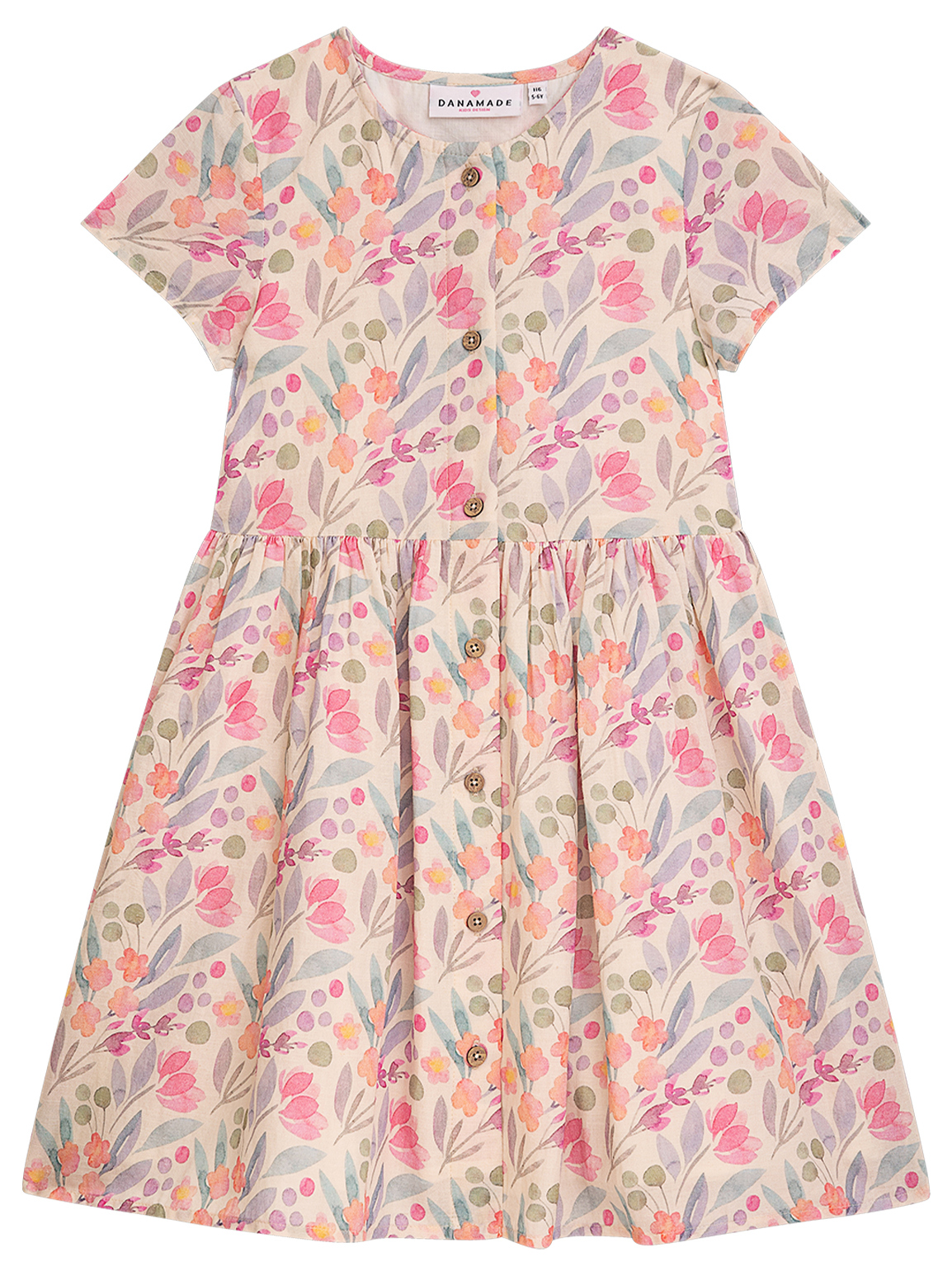 Danamade Kleid Woven Flowers ivory