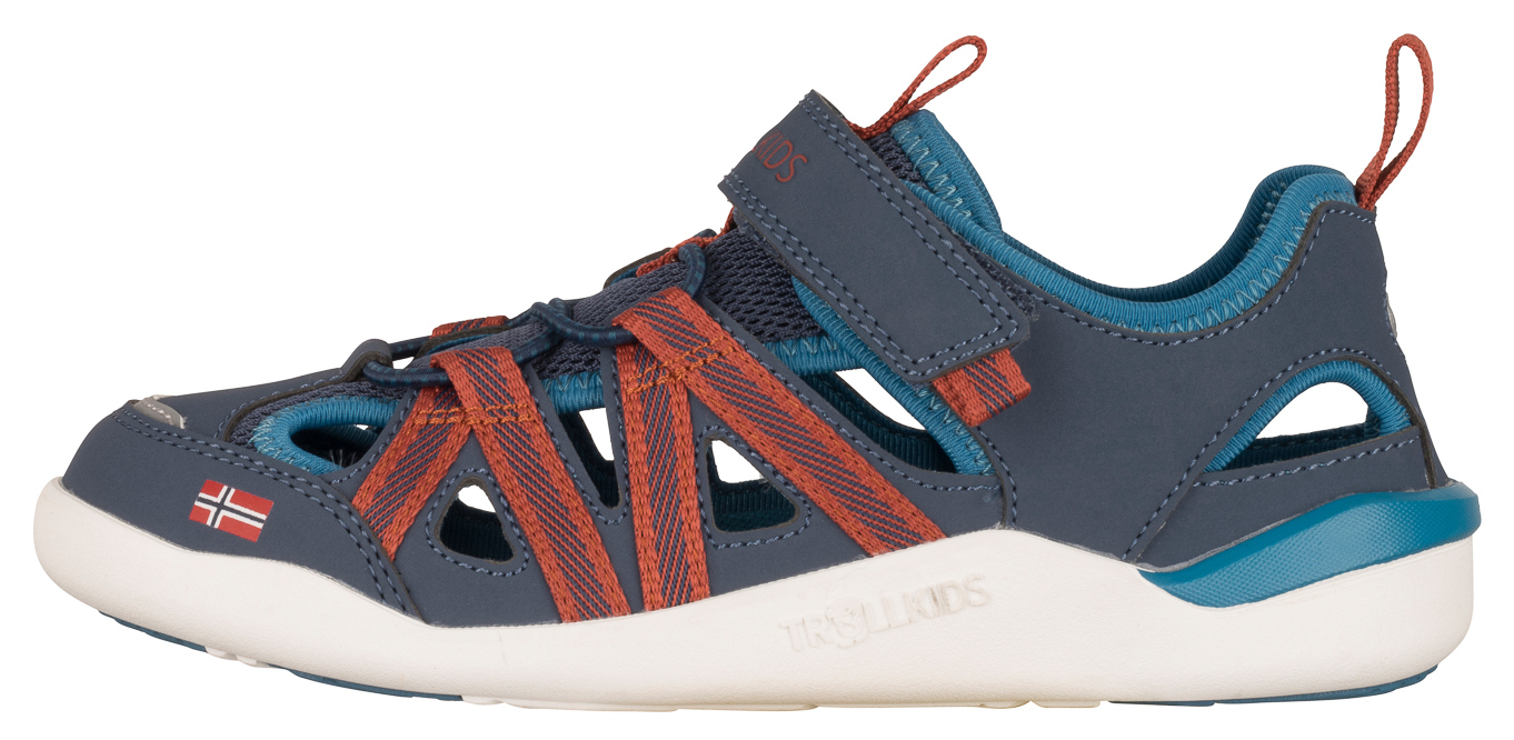 Trollkids Saltfjord Barefoot Sandalen mystic blue/red clay