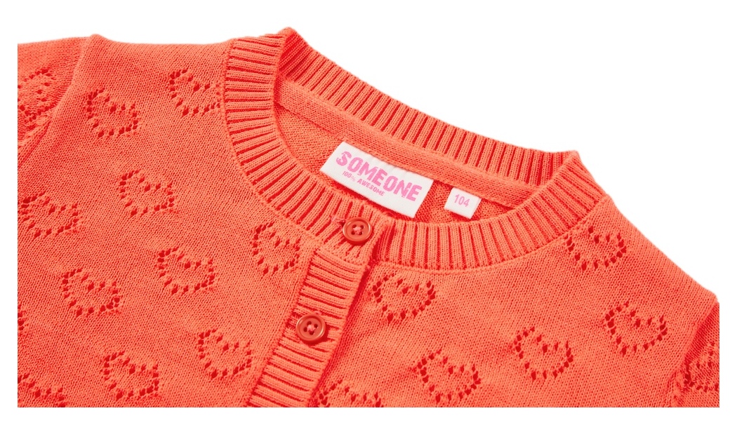 Someone Girl Strickjacke Heart coral