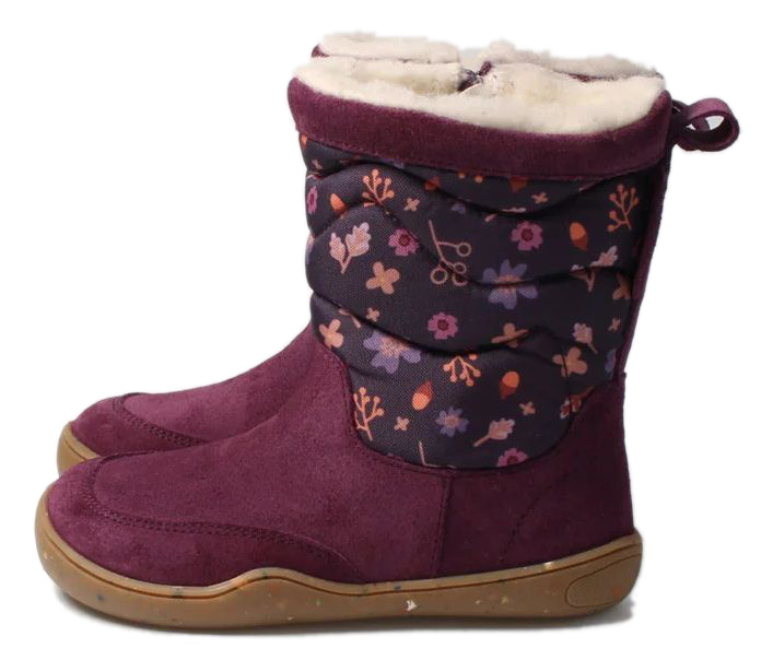 bLIFESTYLE Barfuß Winterstiefel Alpaka TEX Winterpflaume