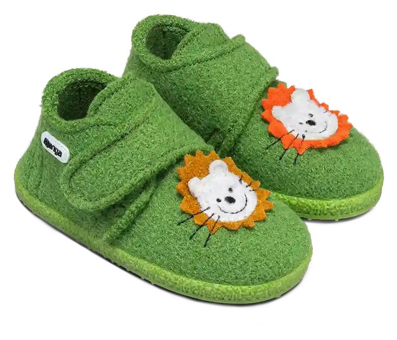 Nanga Hausschuhe Schurwolle Lion King 2.0 grün