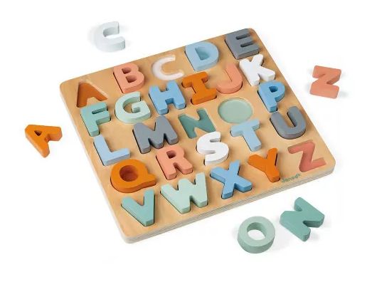 Janod Holzpuzzle ABC mit Kreidetafel