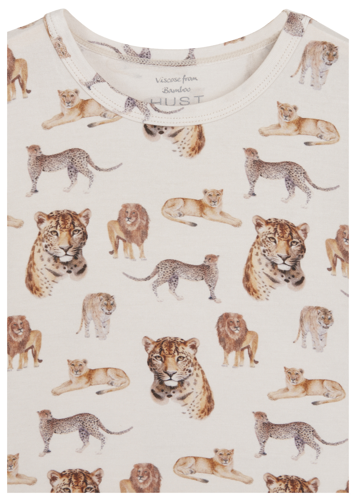 Hust & Claire Fun Bambus Schlafanzug White Sand