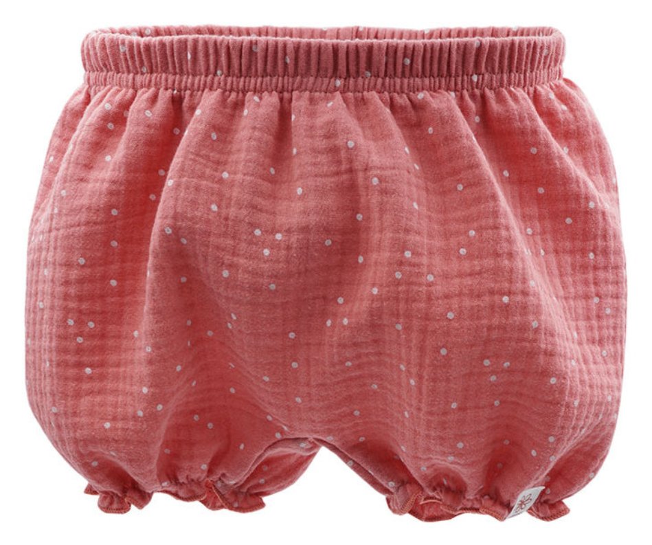 Maximo Baby Shorts Musselin GOTS rust/weiß