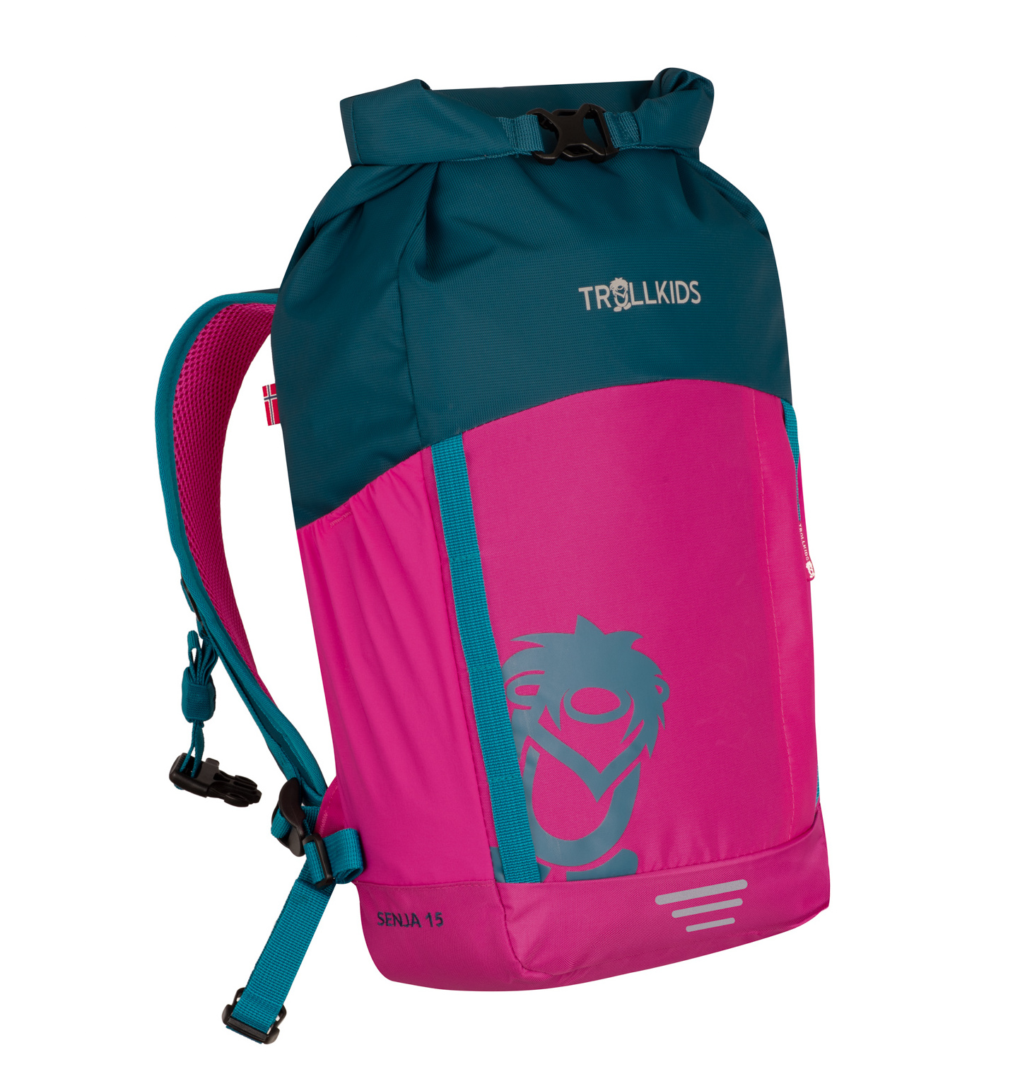 Trollkids Senja Rucksack 15 L Bright Pink/Harbour Blue