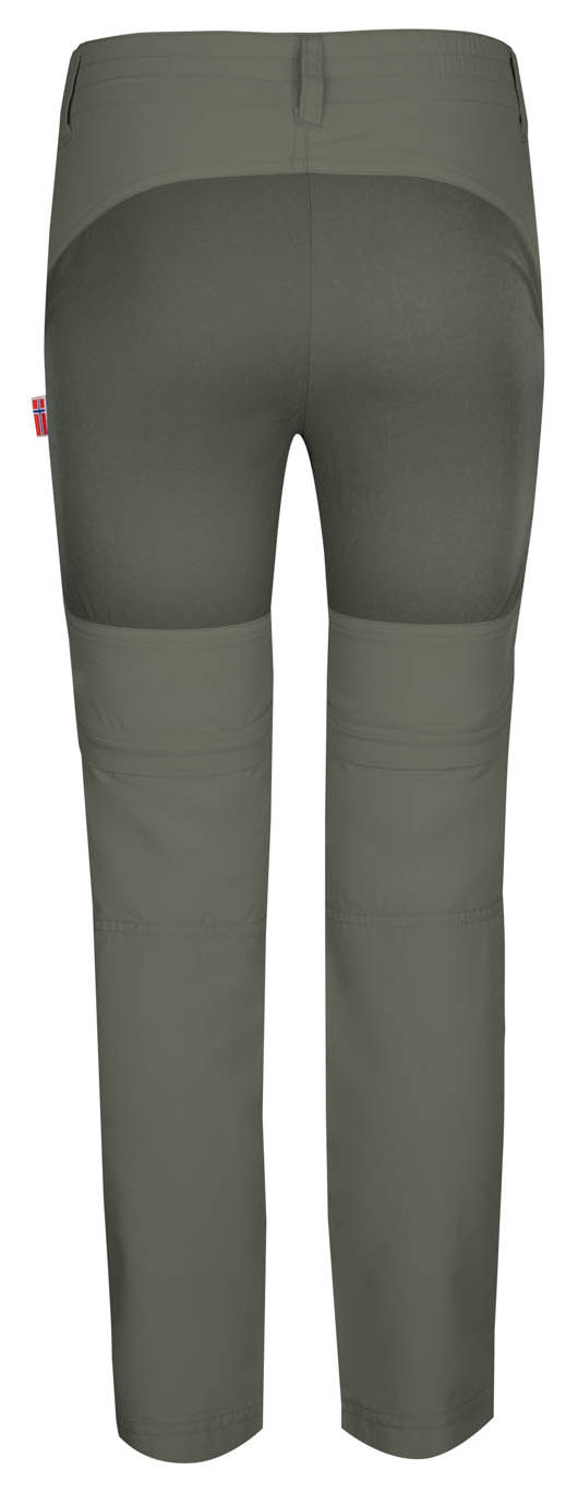 Trollkids Nordfjord Zip-off Pants Slim Fit clay green