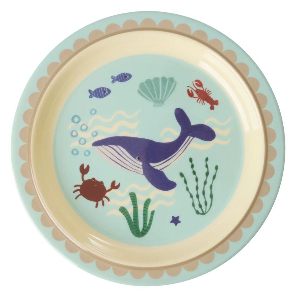 Rice Melamin Kinderteller Ocean Blue
