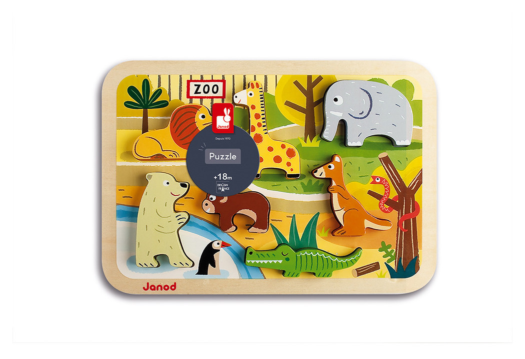 Janod Holzfiguren-Puzzle Zoo