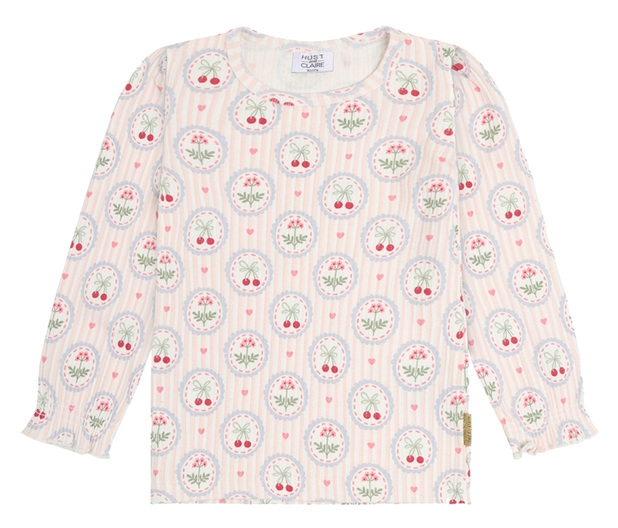 Hust & Claire Girl Langarmshirt Frame & Cherry Ivory