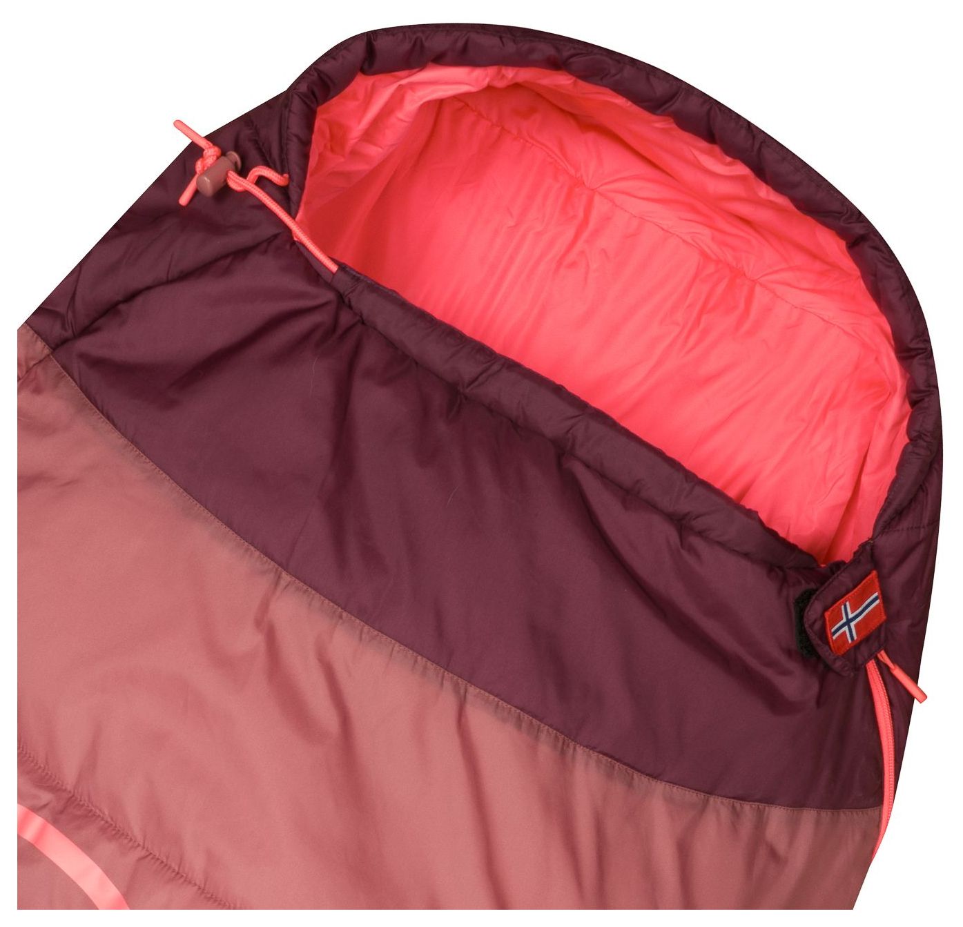 Trollkids Fjell Dreamer, extendable Schlafsack Frozen Berry/Deep Ruby 160-190 x 68 x 45 cm, User height: 130-170 cm