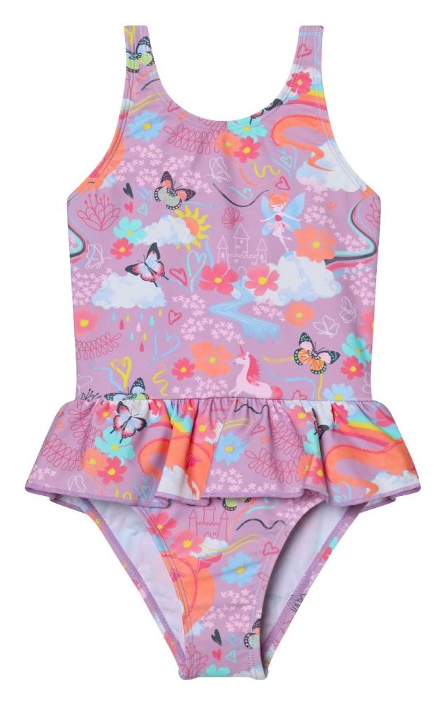 Color Kids Badeanzug AOP lavender