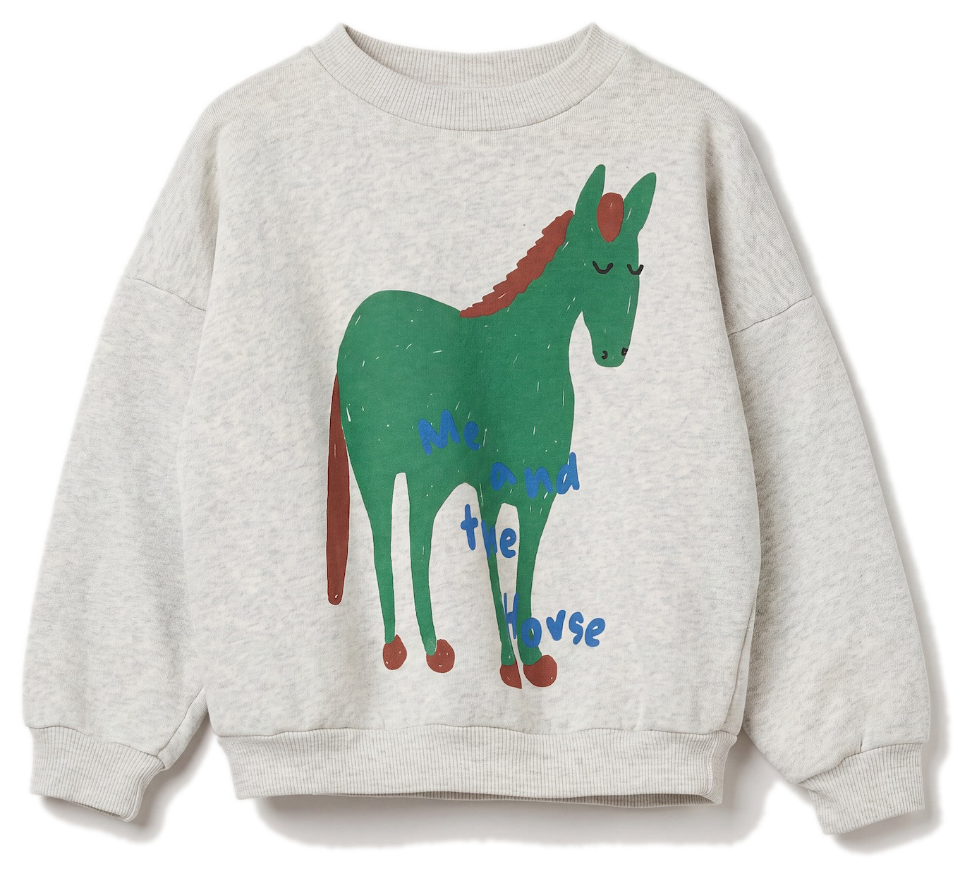 Lötiekids Sweatshirt Me & the Horse light grey
