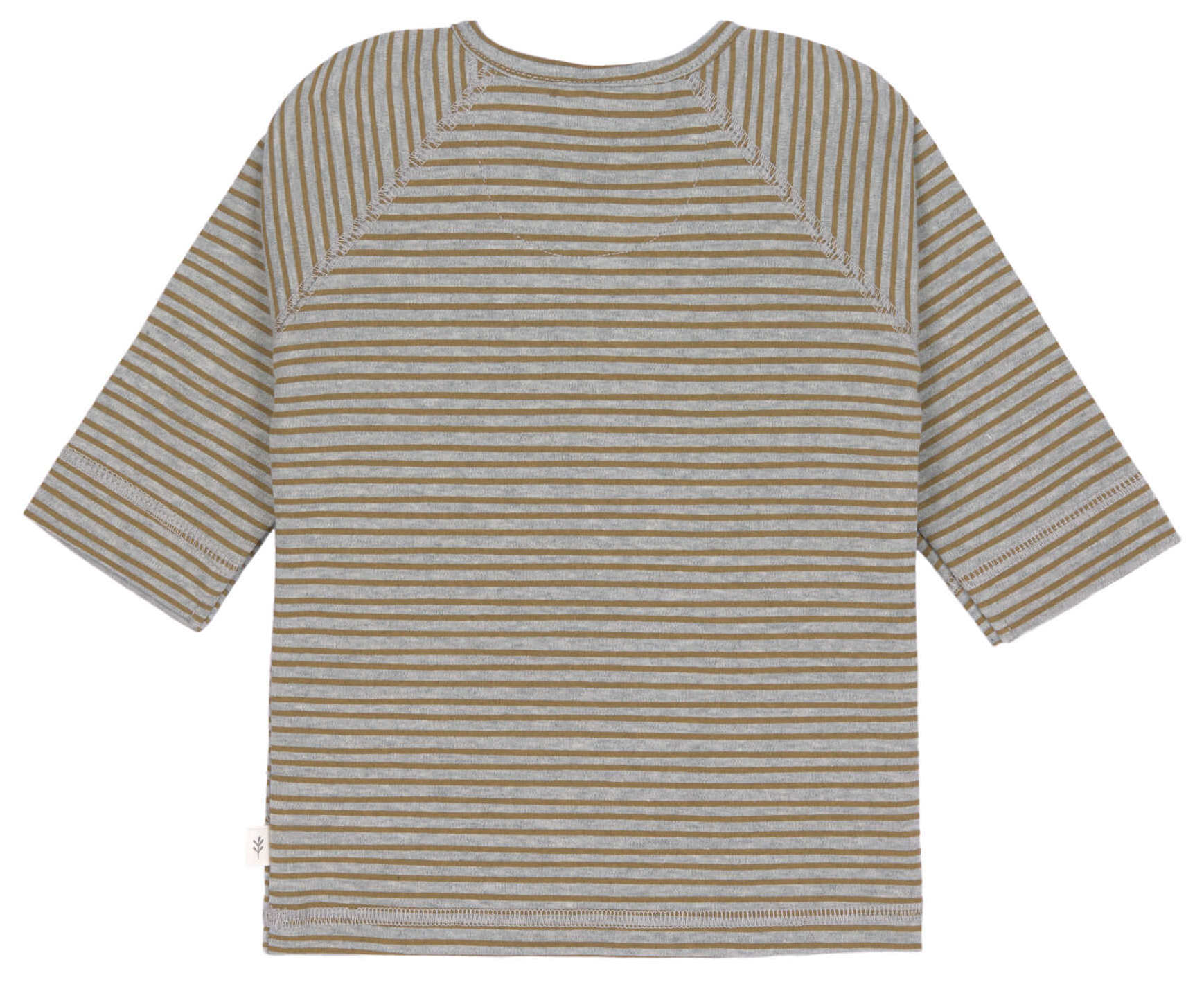 Lässig Wickelshirt langarm Streifen grau