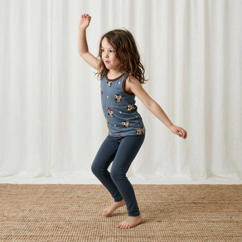 Maxomorra Leggings Sweat Solid Blue