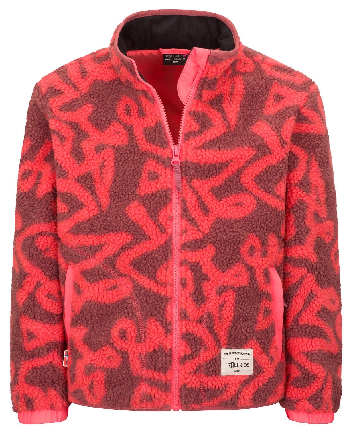 Trollkids Lyngdal Fleece Jacke Pink Salmon