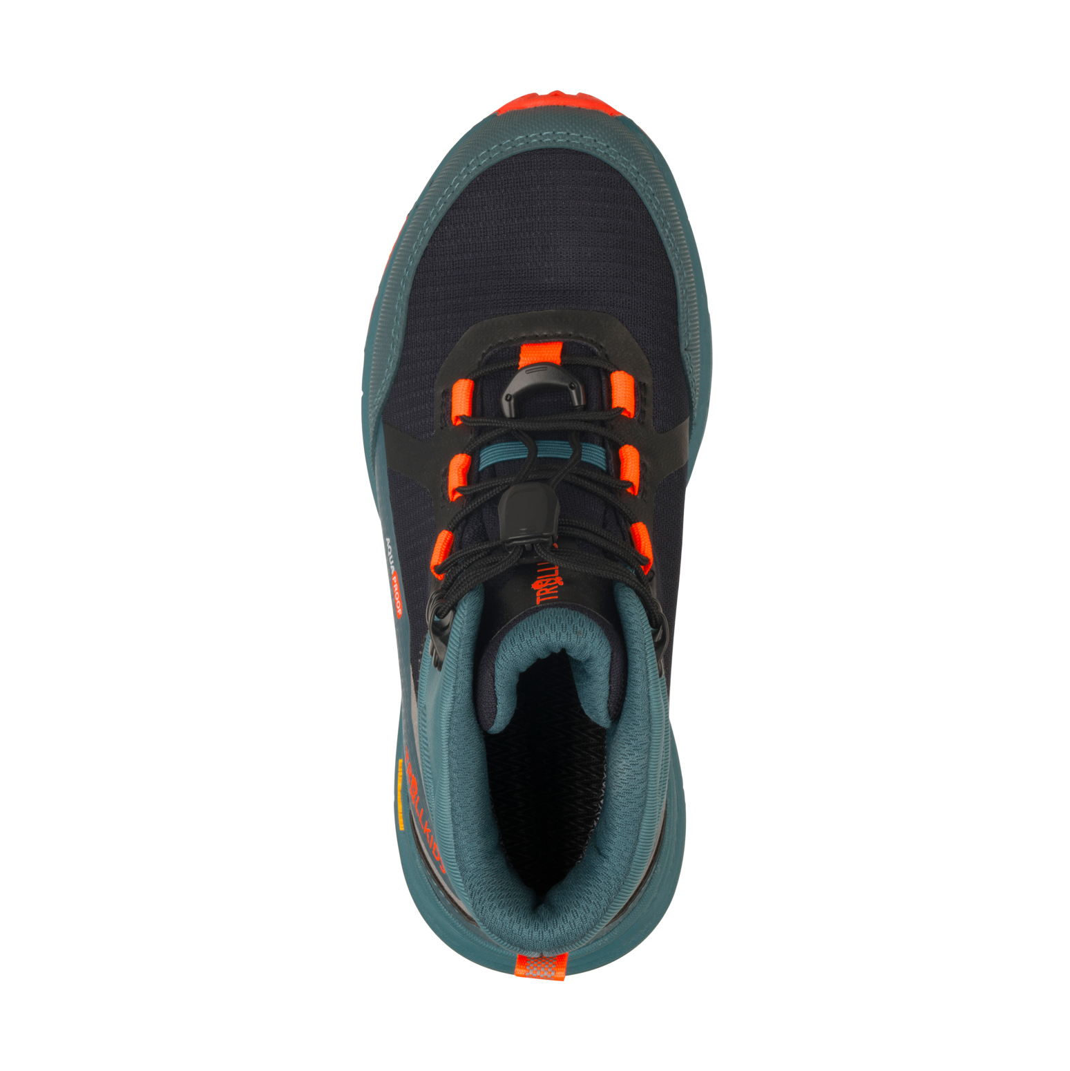 Trollkids Skarvan Hiker Mid XT Stormy Blue/Flame Orange