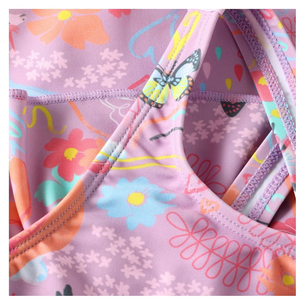 Color Kids Badeanzug AOP lavender
