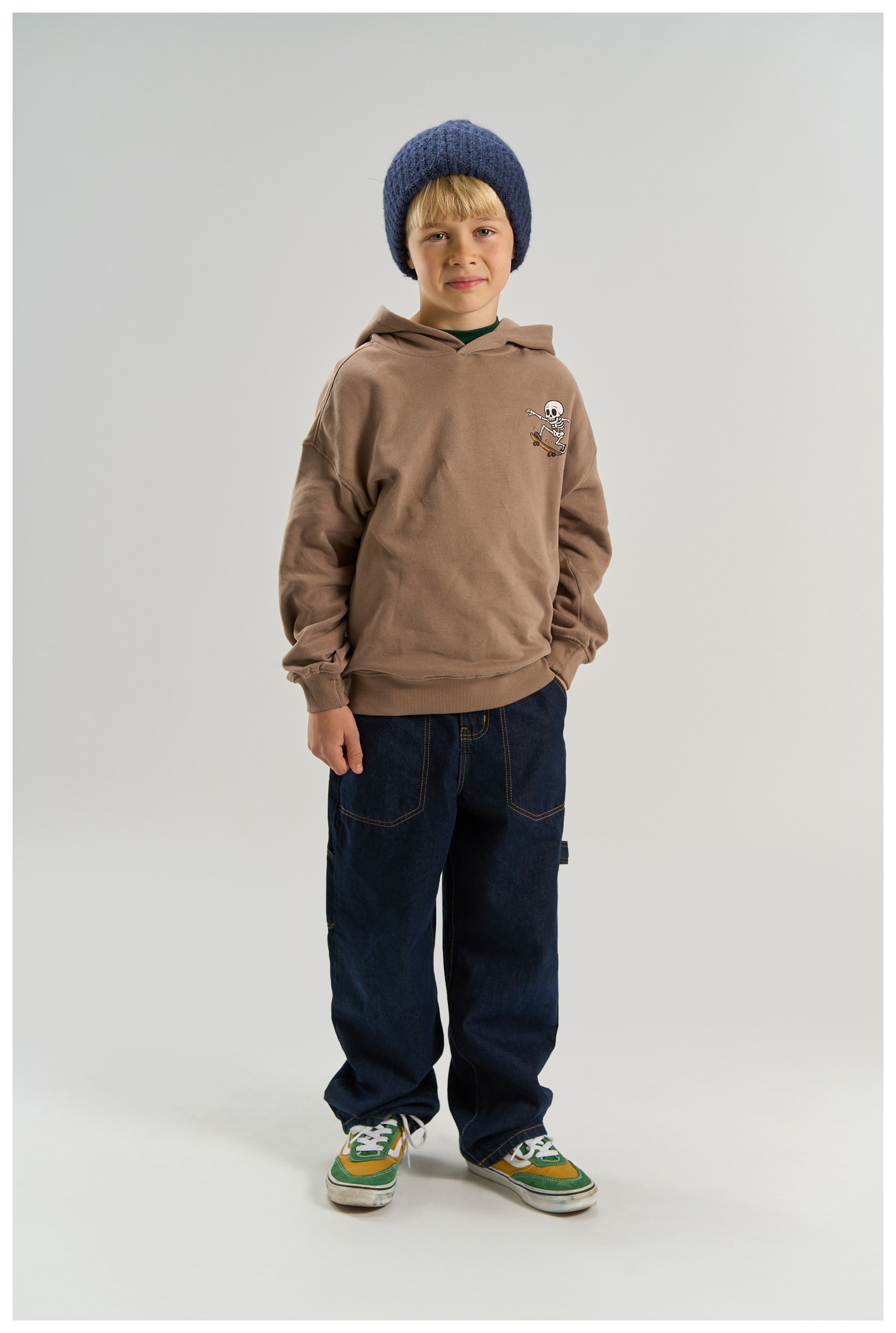The New Boy Kapuzensweatshirt Skater taupe