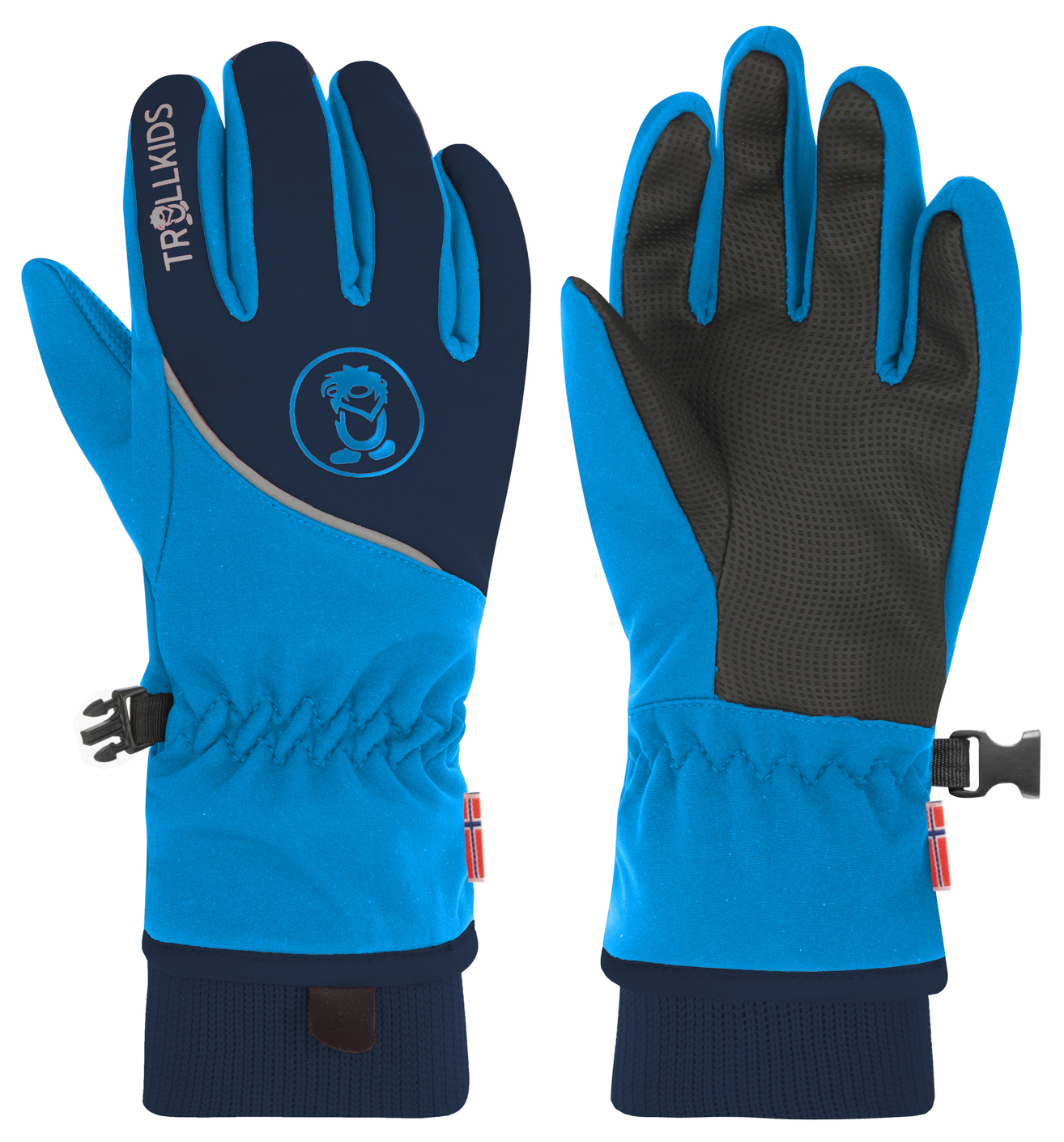Trollkids Trolltunga Softshell Glove Navy/Medium Blue