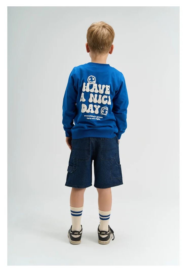 The New Boy Sweatshirt Smile true blue