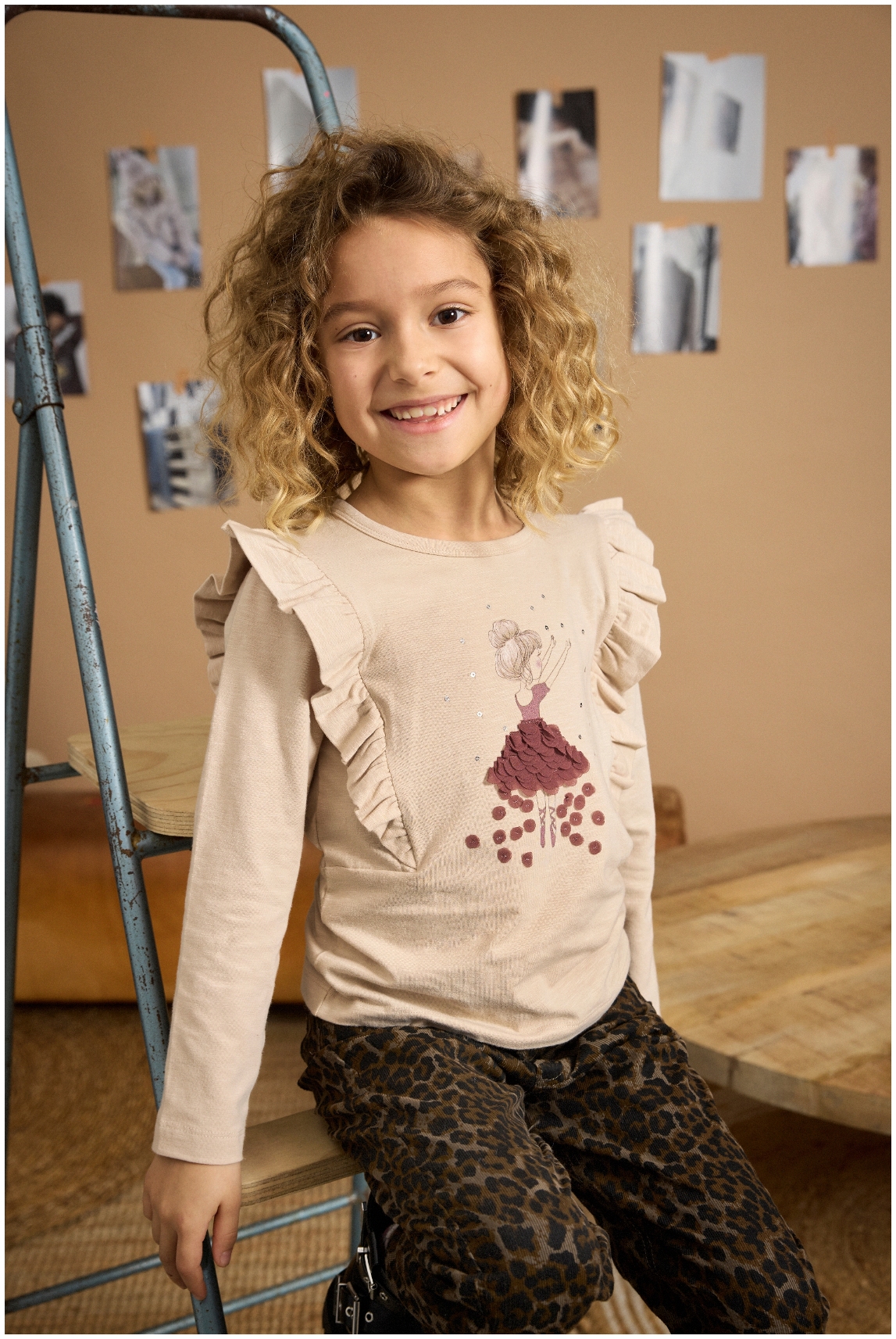 Minymo Girl Langarmshirt Ballerina smoke
