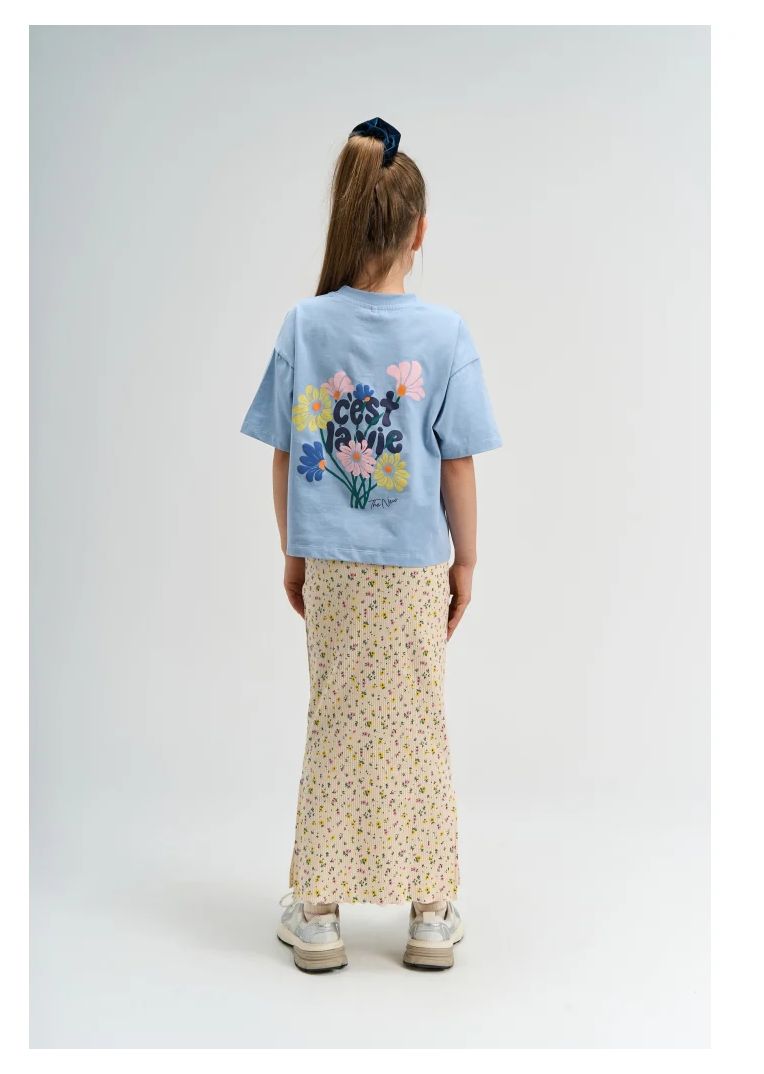The New Girl T-Shirt Cèst la vie blue