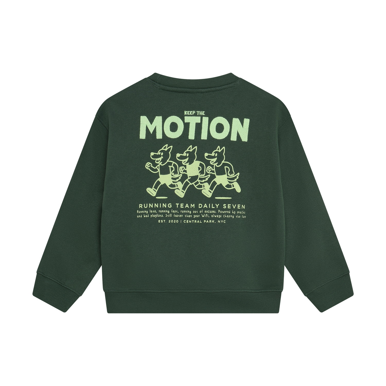 Daily Seven Boy Sweater Oversized Backprint green