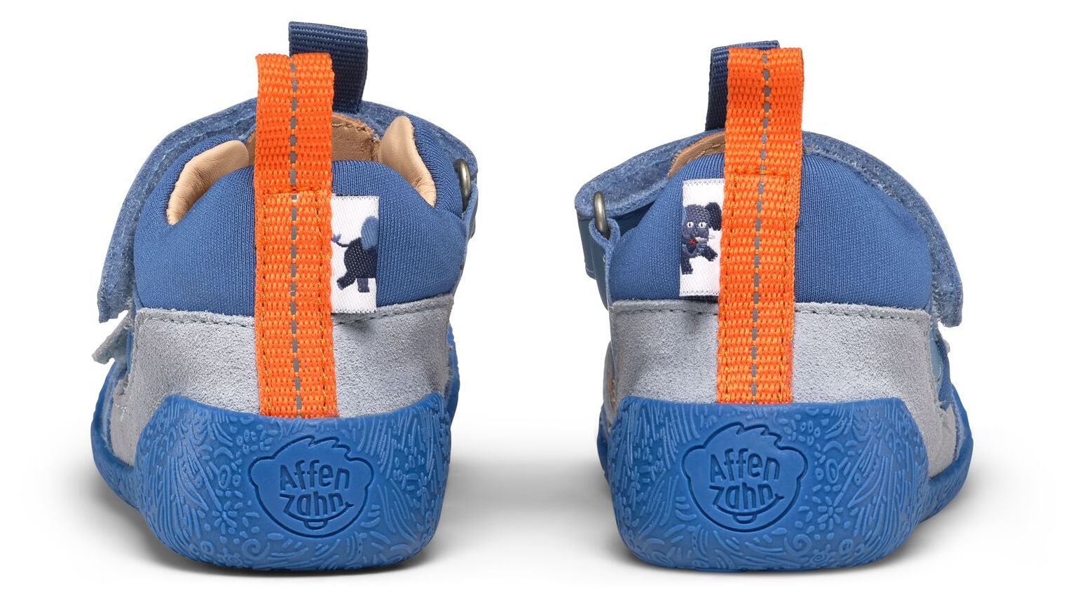 Affenzahn Lauflerner Sandale Leder Freely Elefant Blau