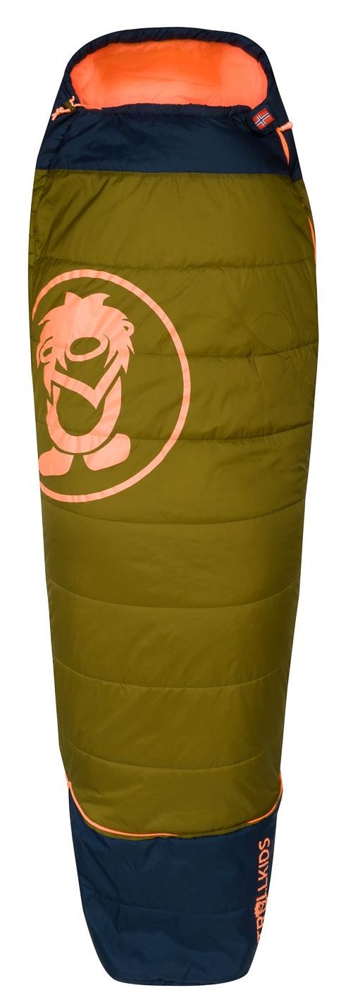 Trollkids Fjell Dreamer, extendable Schlafsack Spruce Green/Navy 160-190 x 68 x 45 cm, User height: 130-170 cm