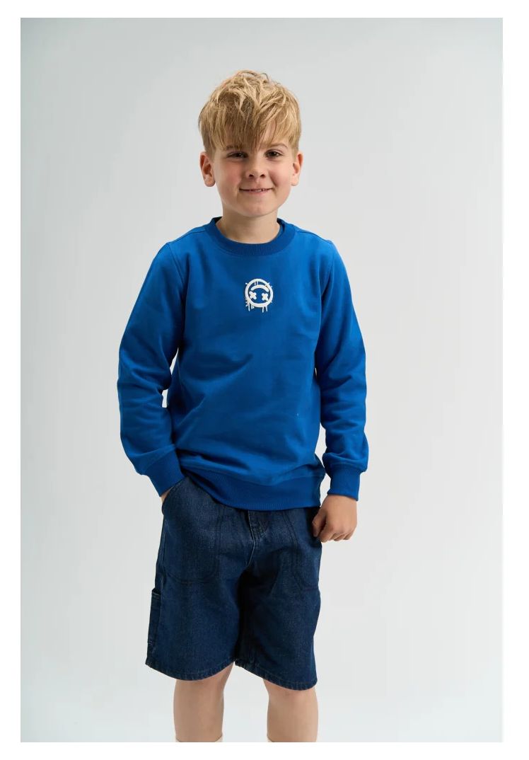 The New Boy Sweatshirt Smile true blue