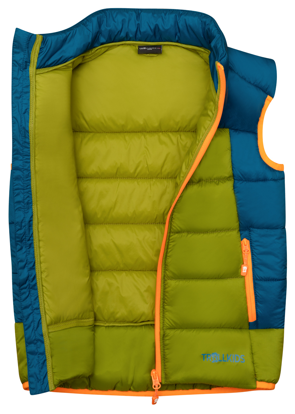 Trollkids Hardanger Vest pear green/lagoon green
