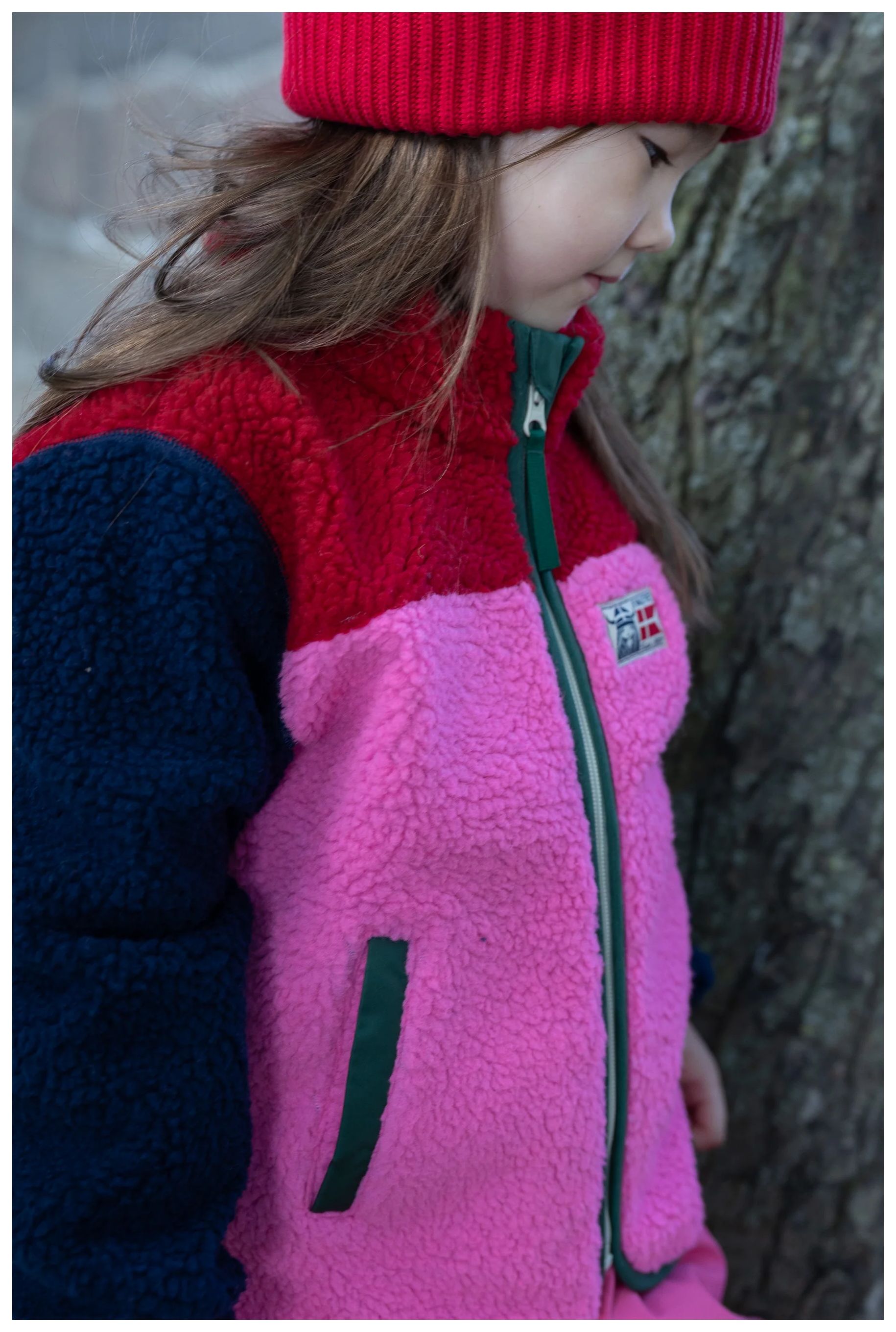 Danefae Fleecejacke Danodder Red/Spicy Pink