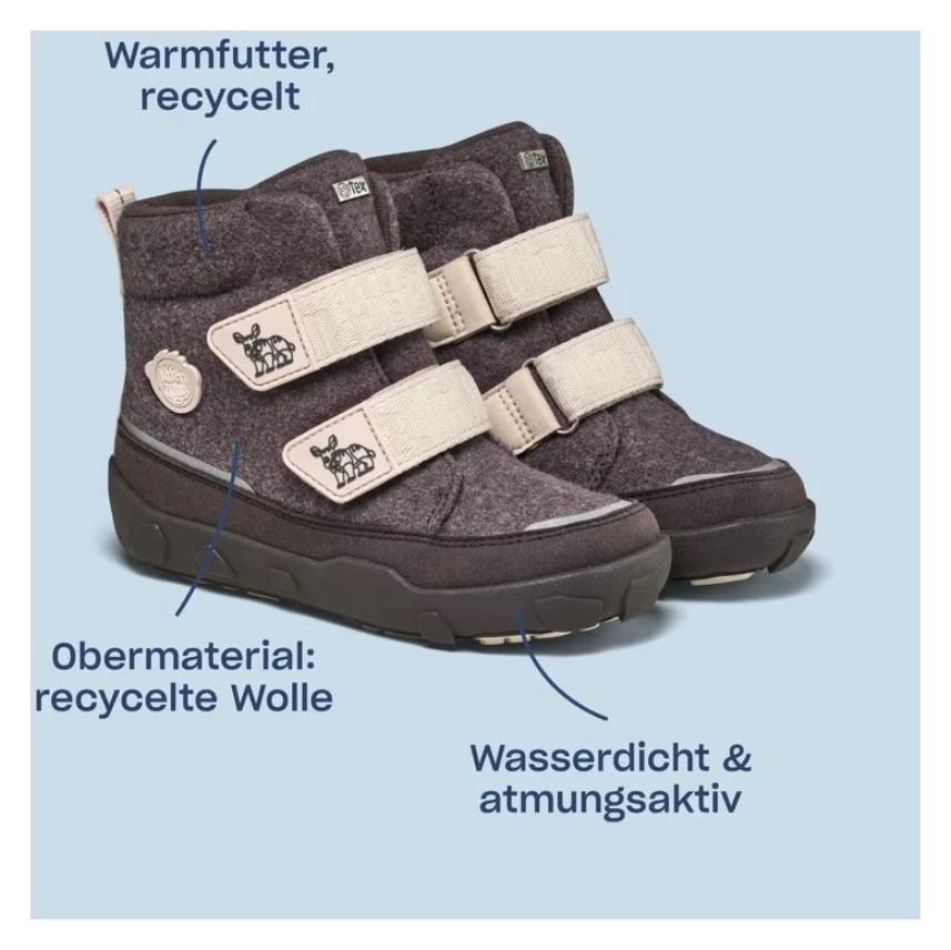 Affenzahn Winter Midboot Wolle Comfy Tiger