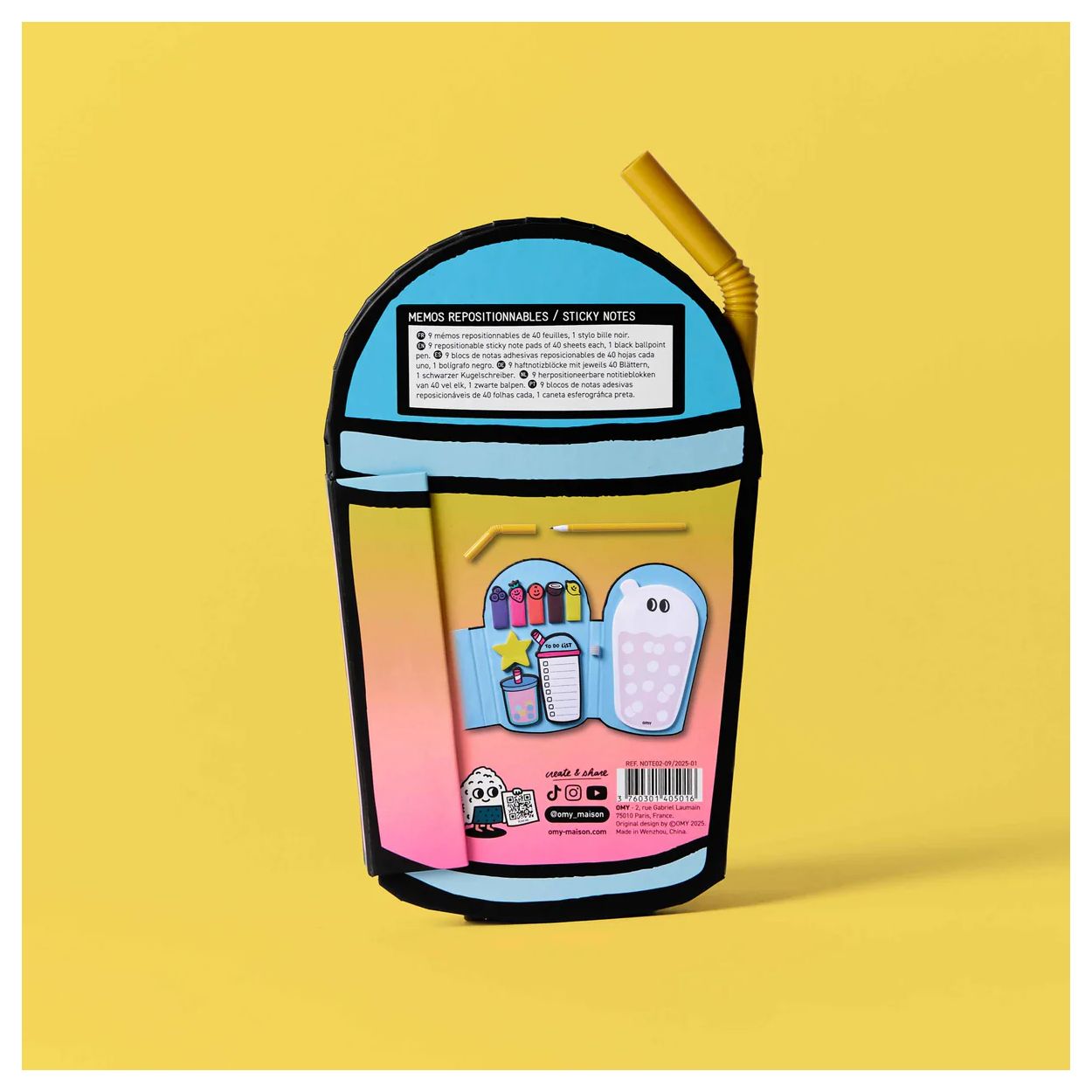 OMY STICKY NOTES - BUBBLE TEA