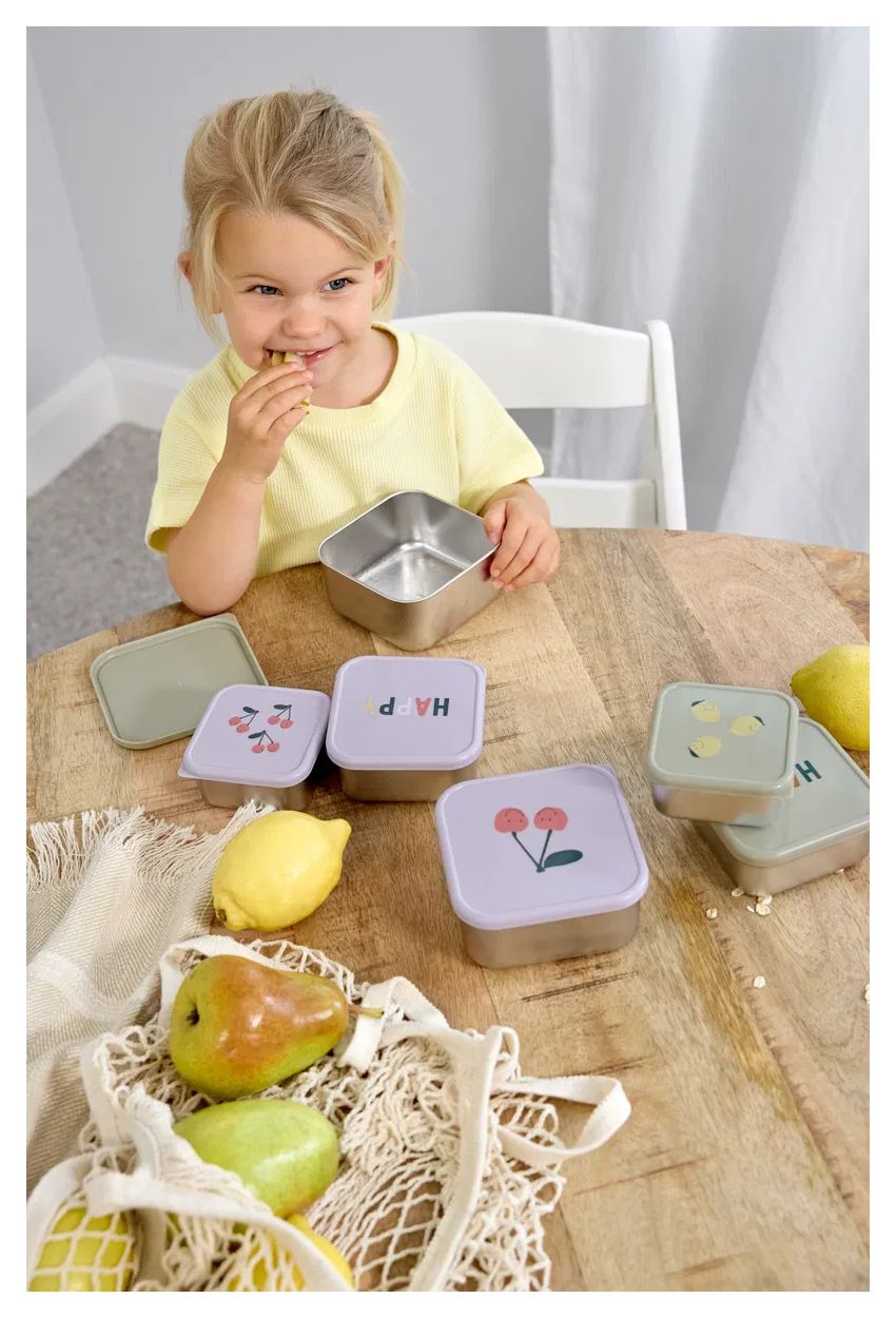 Lässig Snackbox 3er Set Happy Fruits Lemon