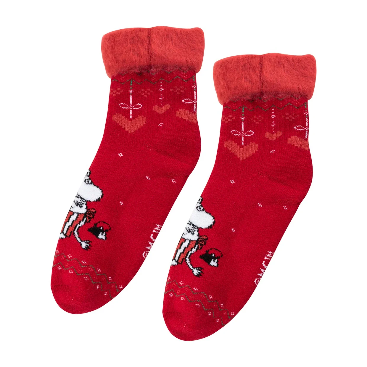Martinex Socken Winter Heart Fluffy red
