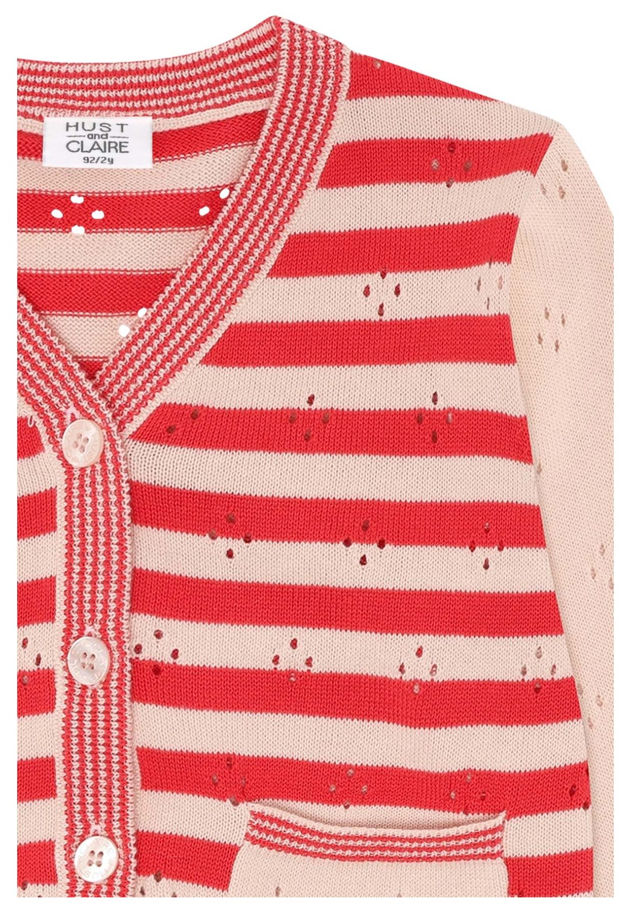 Hust & Claire Girl Cardigan Camilla Stripes Poppies