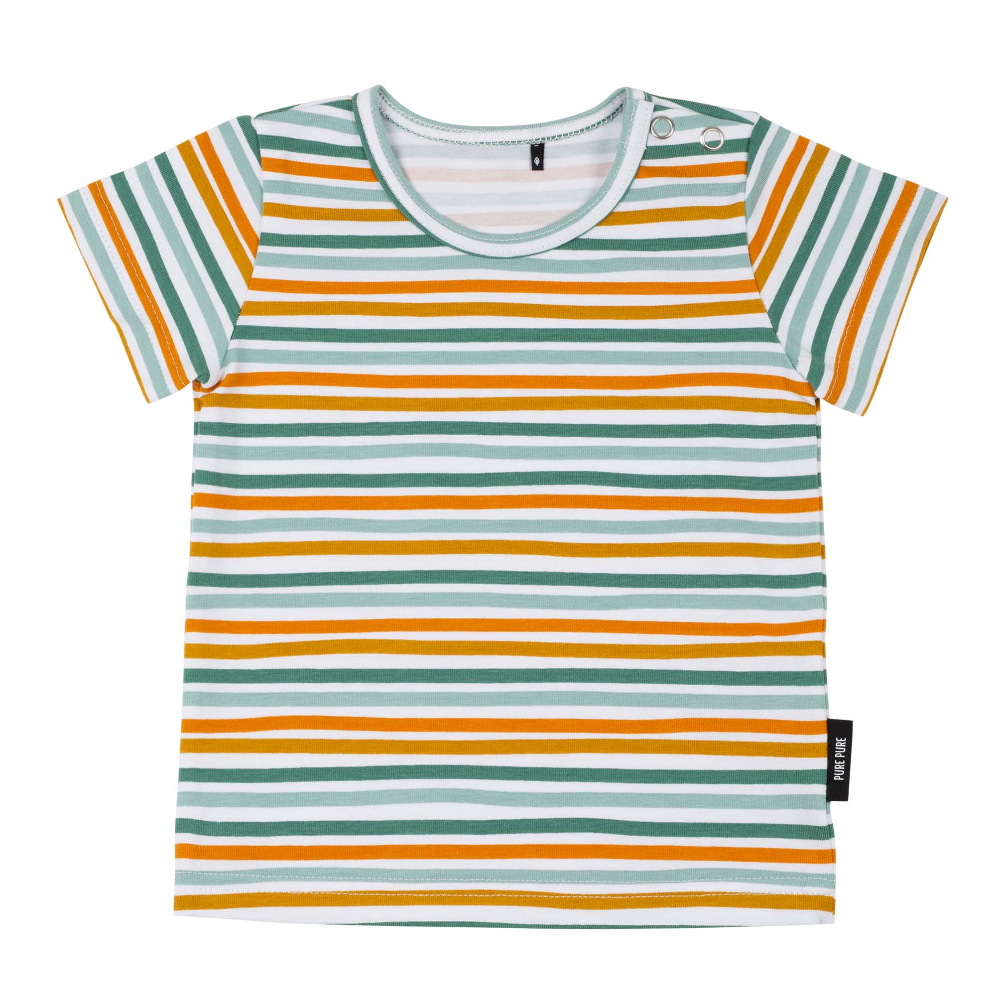 Pure Pure Kurzarmshirt Stripe multicolor