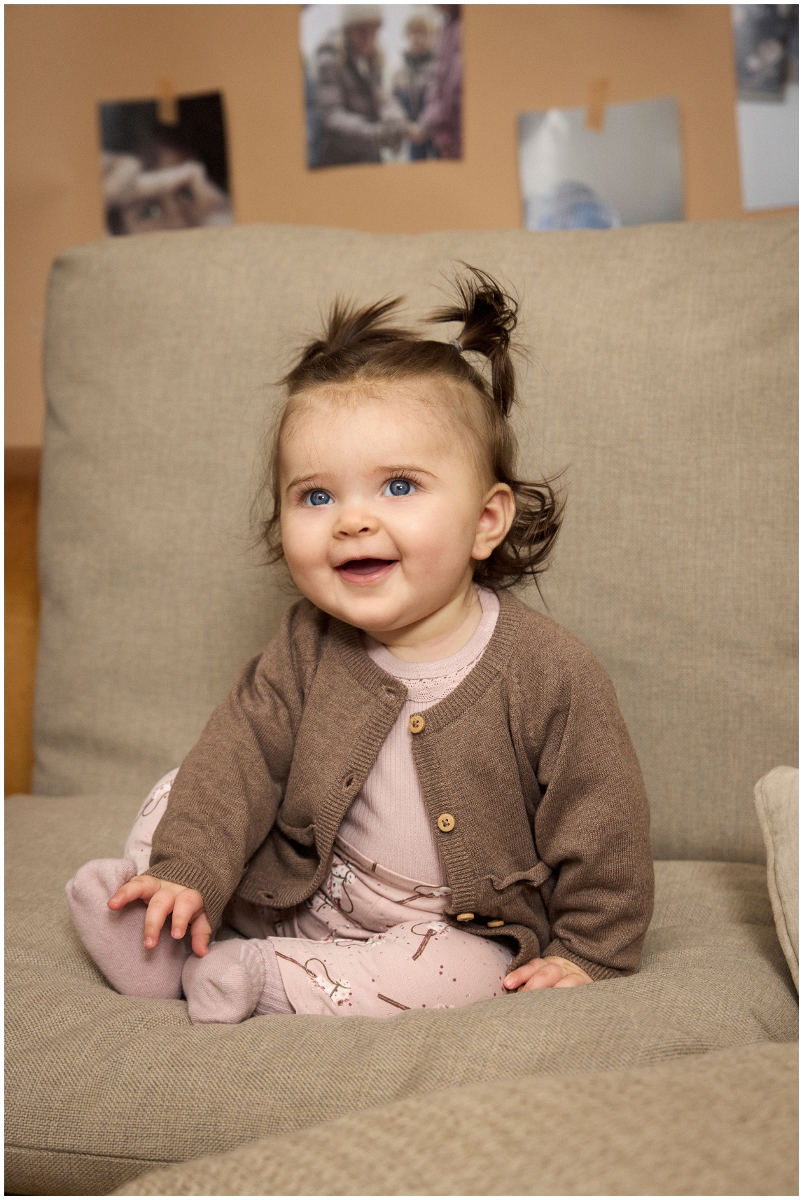 Minymo Baby Cardigan Knit brown