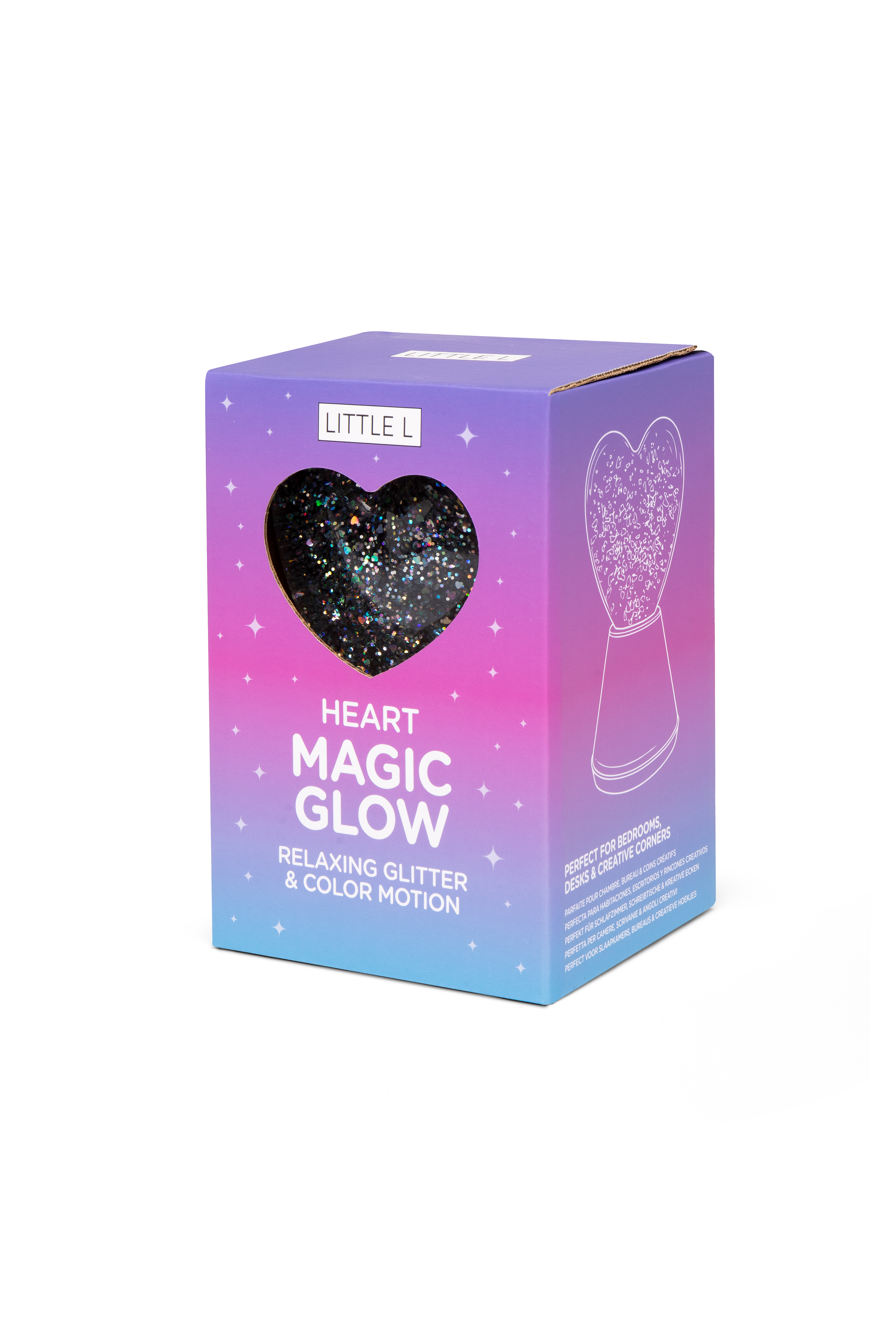 Little L MAGIC GLOW HEART GLITTER LAMP