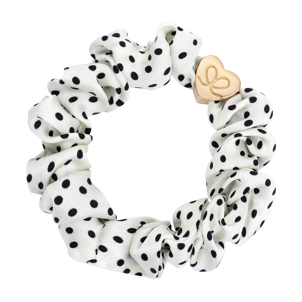 byEloise Haargummi Scrunchie Silk Polka Dot