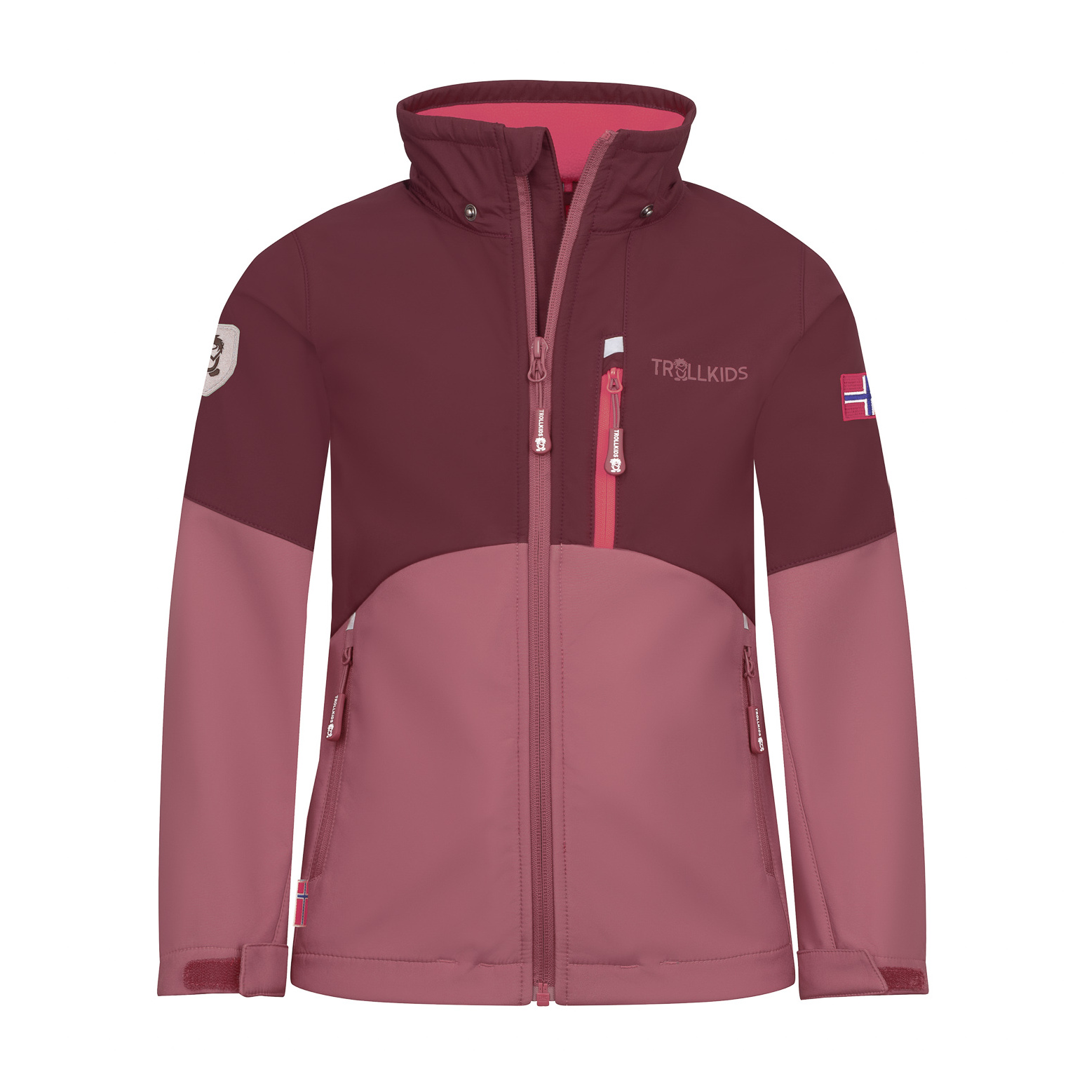 Trollkids Girls Balestrand Softshell Jacke Frozen Berry