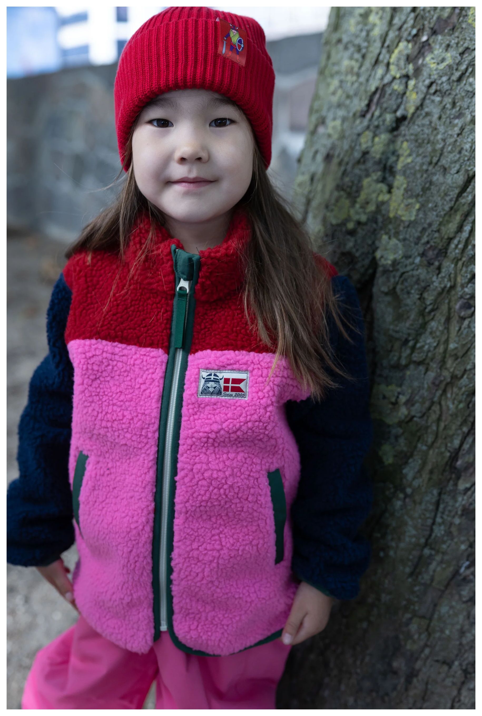 Danefae Fleecejacke Danodder Red/Spicy Pink