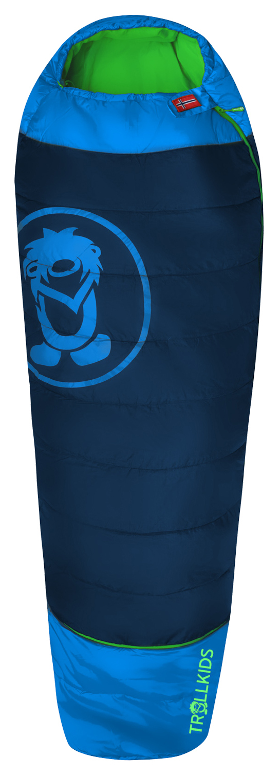 Trollkids Fjell Dreamer, extendable Schlafsack Navy/Medium Blue 160-190 x 68 x 45 cm, User height: 130-170 cm