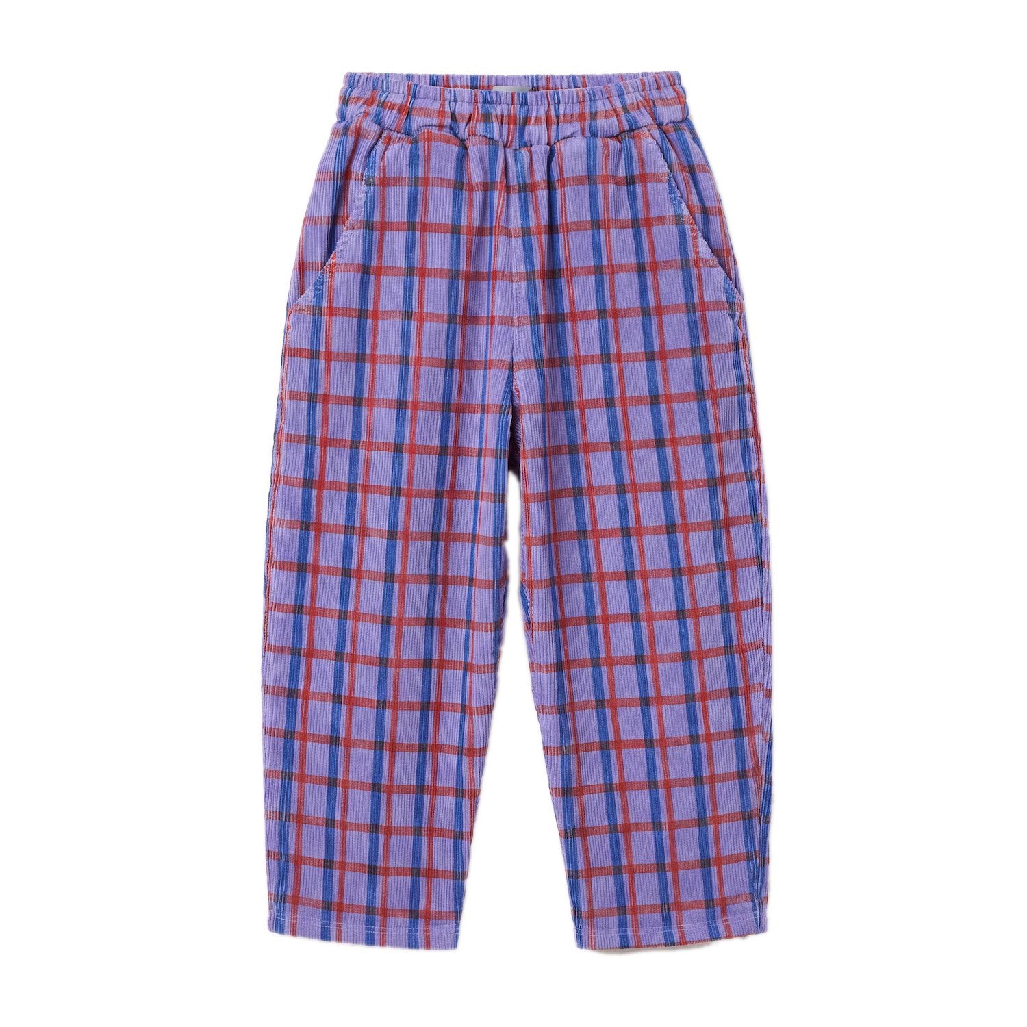 Lötiekids Cordhose Wide Plaid lavender