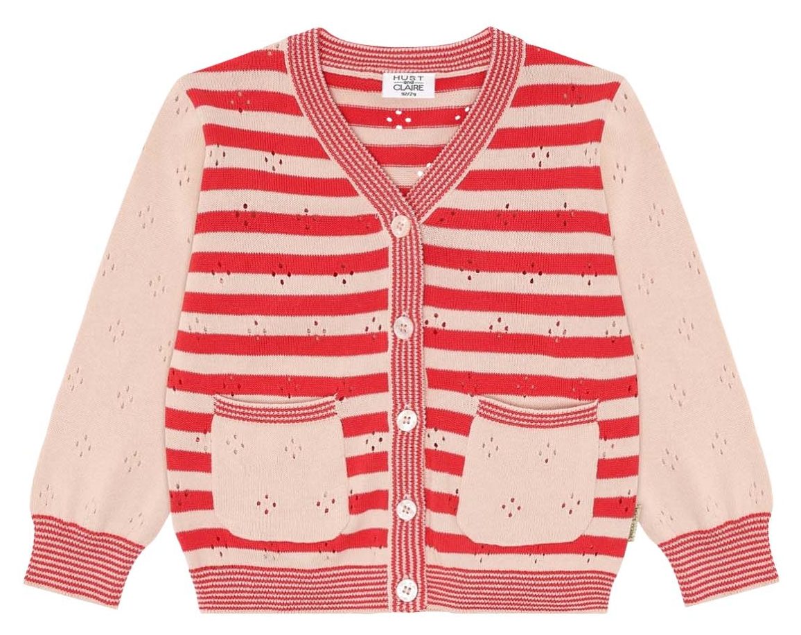 Hust & Claire Girl Cardigan Camilla Stripes Poppies