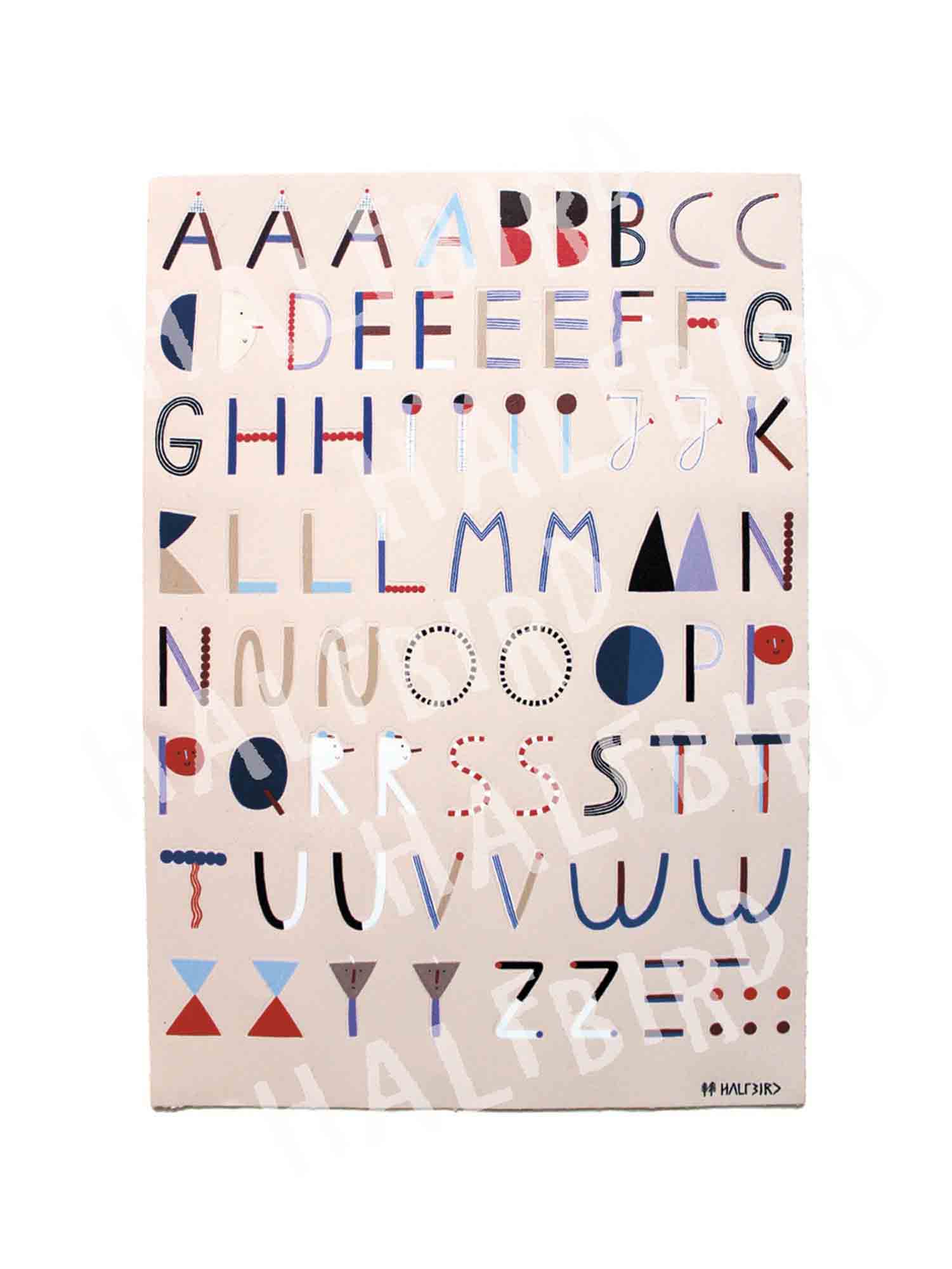 halfbird spülmaschinenfeste Aufkleber ABC