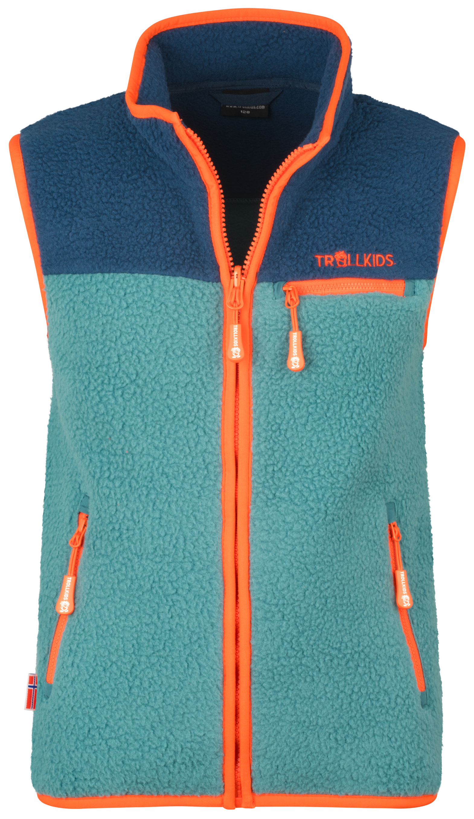 Trollkids Hemsedal Fleece Weste Stormy Blue