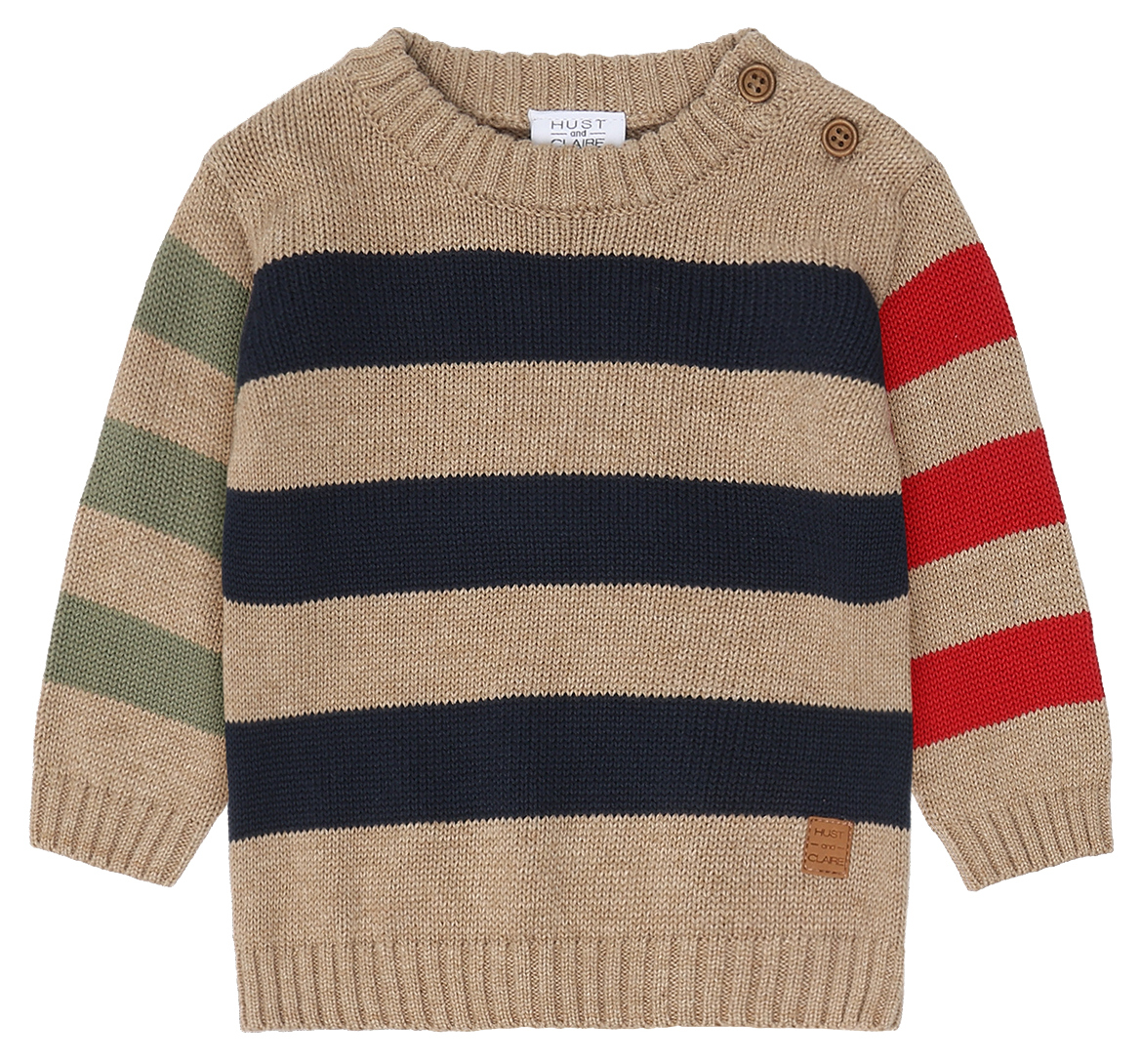 Hust & Claire Pullover Strick Stripes Biscuit