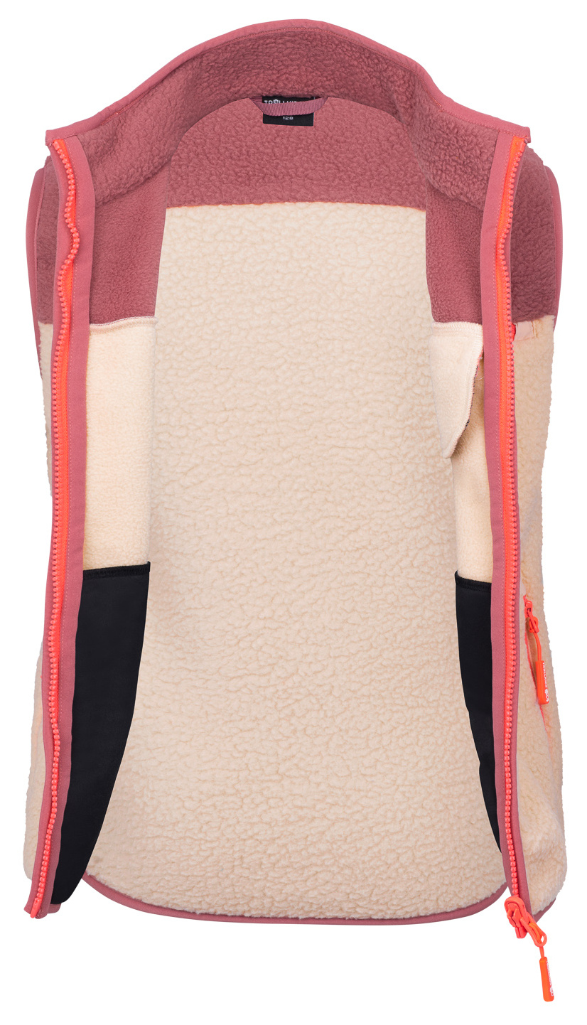 Trollkids Hemsedal Fleece Weste Frozen Berry/Sandstone